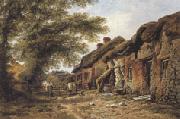 William Pitt Old Cottages at Stoborough,Dorset (mk37) Spain oil painting artist